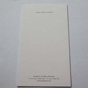 Park Hyatt Vienna Luxury Hotel Notepad Note Pad Stationary 7" x 4" Austria New